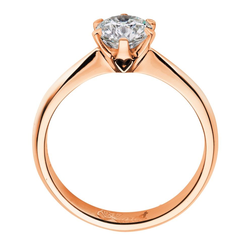 Juwelier Karat Ring Rotgold 585/- 0,20ct