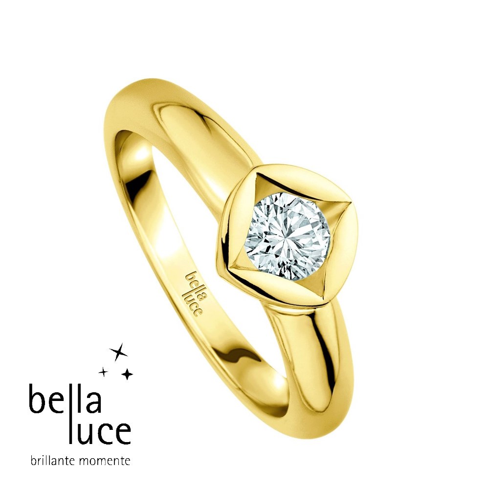 bellaluce Solitaire Ring Gelbgold 585/- 0,10ct / EH000676