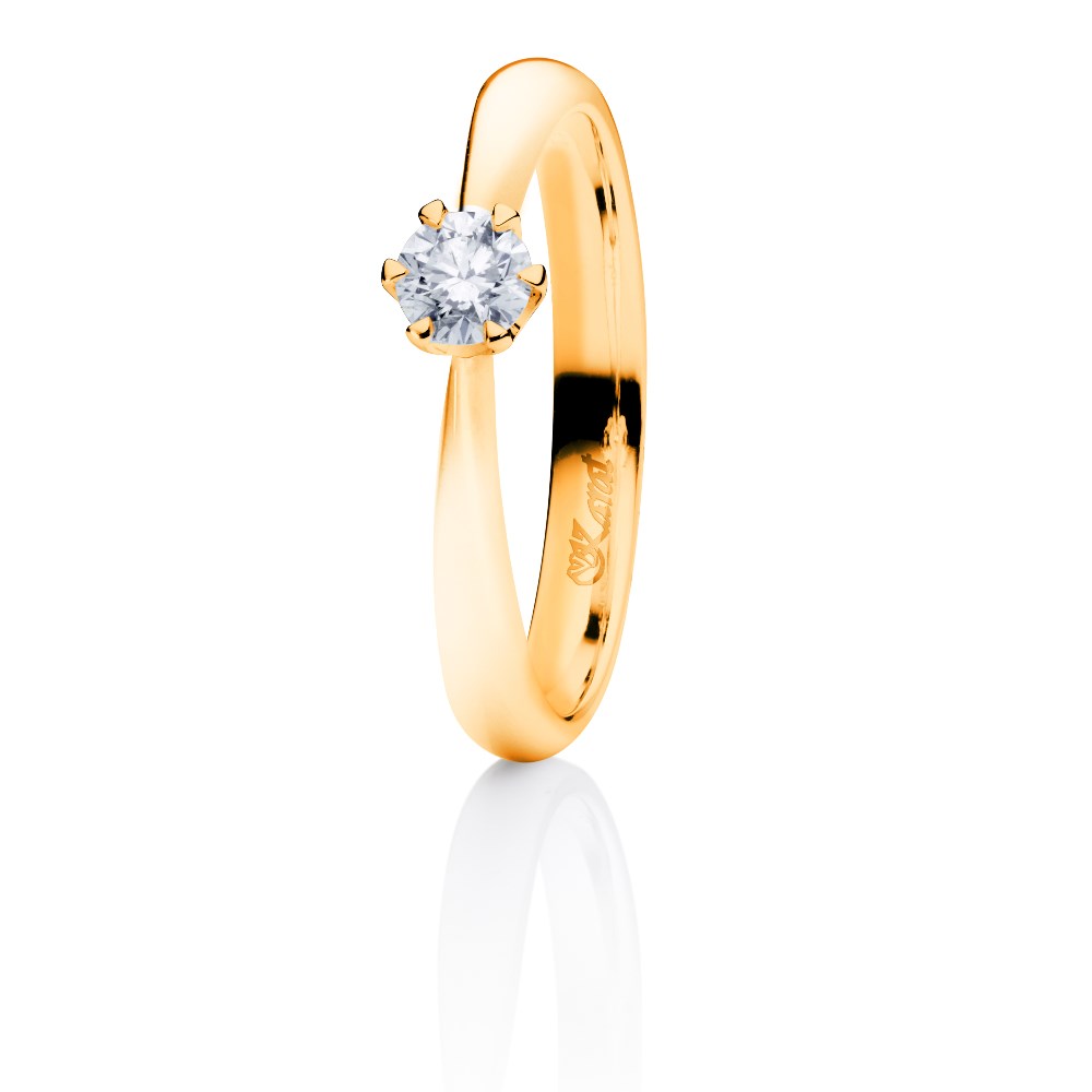 Juwelier Karat Ring Gelbgold 585/- 0,20ct