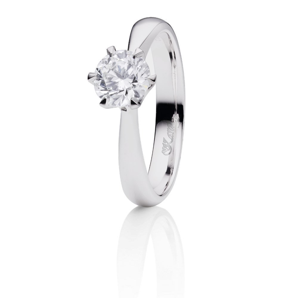 Juwelier Karat Ring Platin 950/- 0,50ct