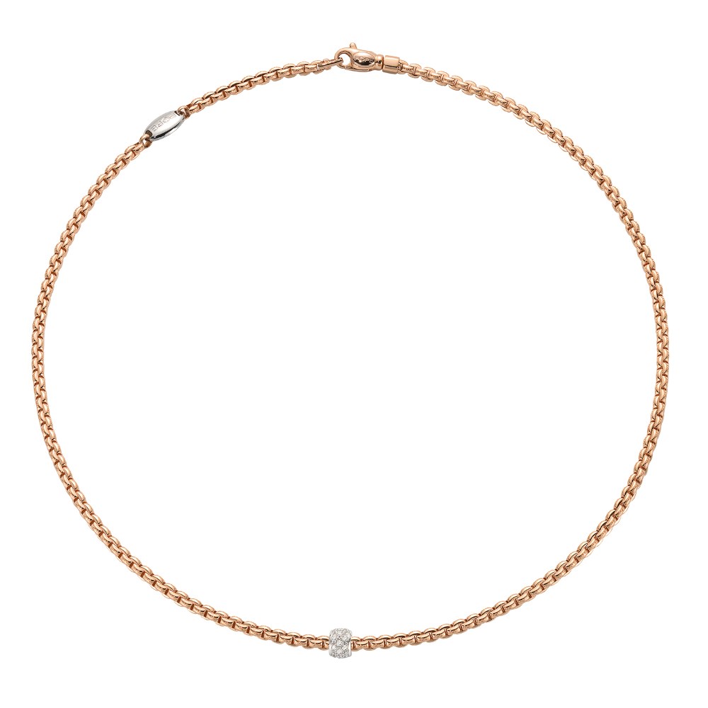 Fope Collier - EKA TINY Collection - 730C PAVE BR - Roségold 750/-
