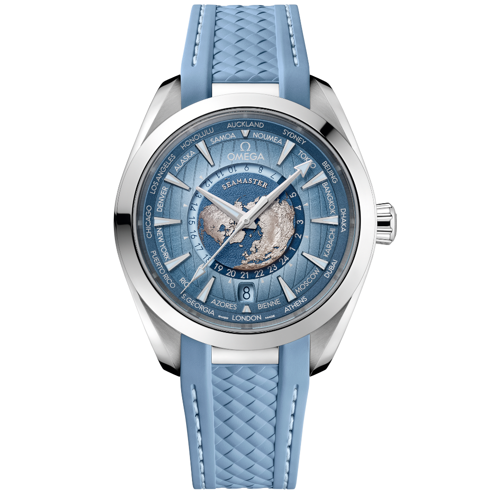 OMEGA Seamaster Aqua Terra 150M Co-Axial Master Chronometer GMT Worldtimer 43mm 220.12.43.22.03.002