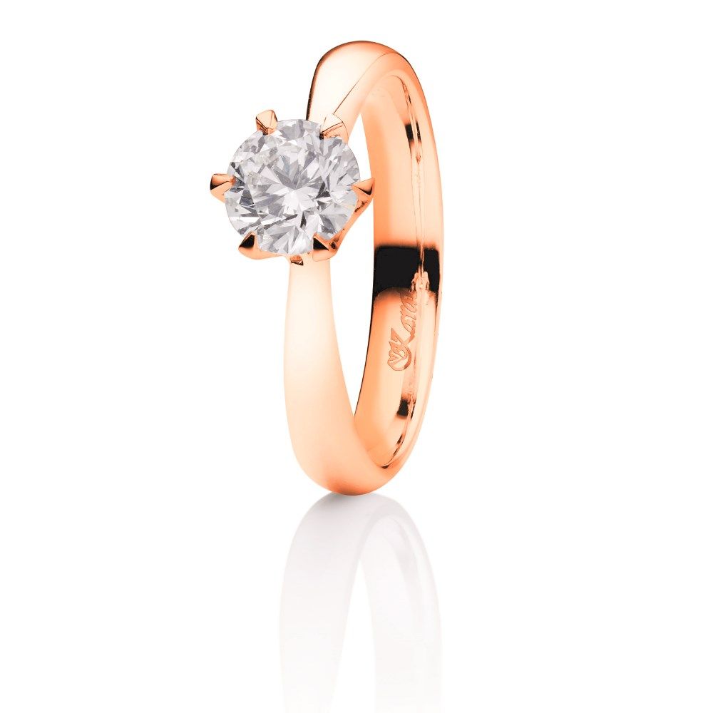 Juwelier Karat Ring Rotgold 585/- 0,50ct