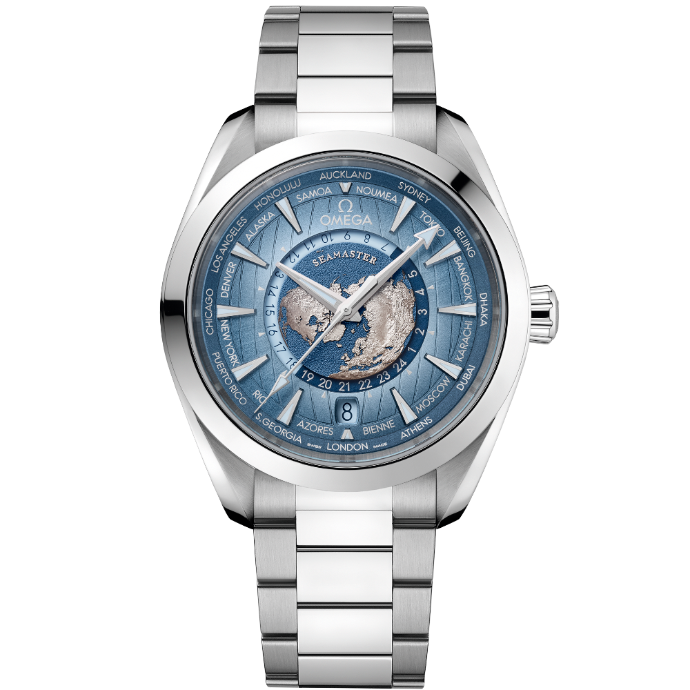 OMEGA Seamaster Aqua Terra 150M Co-Axial Master Chronometer GMT Worldtimer 43mm 220.10.43.22.03.002