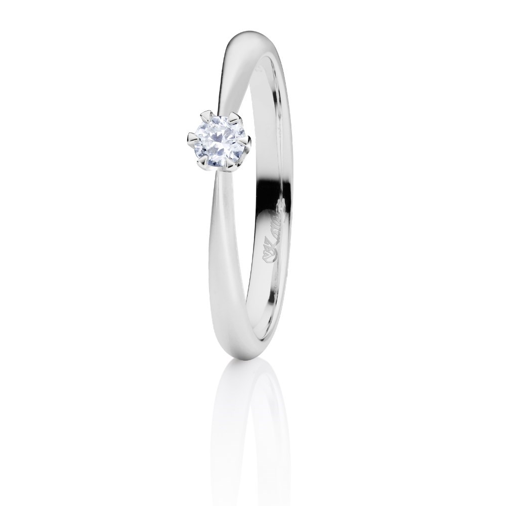 Juwelier Karat Ring Platin 950/- 0,10ct