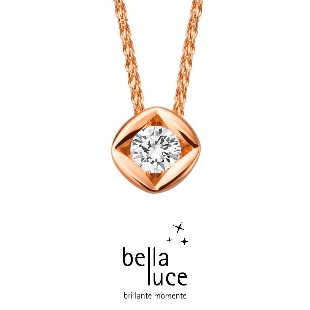 bellaluce Solitaire Collier Rotgold 585/- 0,10ct / EH000690