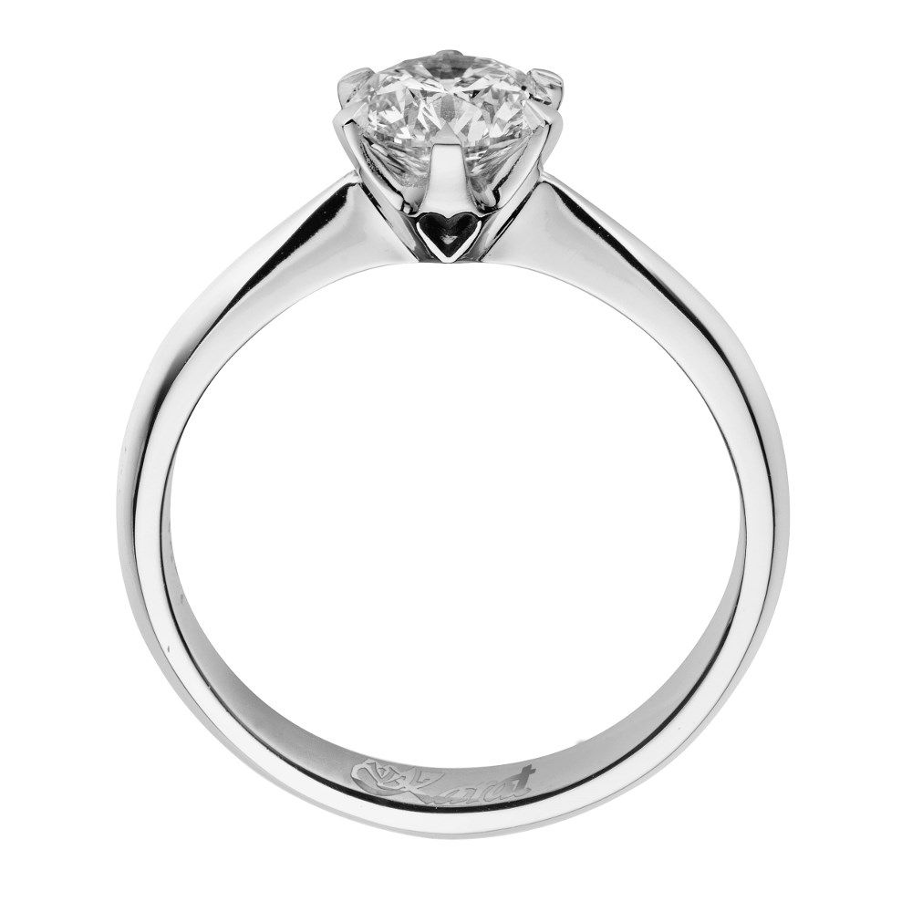 Juwelier Karat Ring Weißgold 585/- 0,10ct