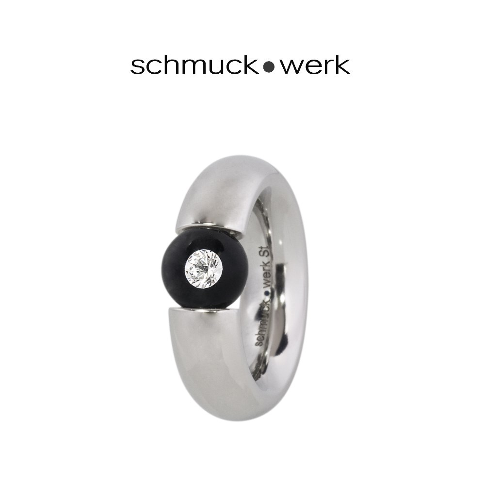 schmuck•werk Glasklar Ring - DR767ST - Edelstahl