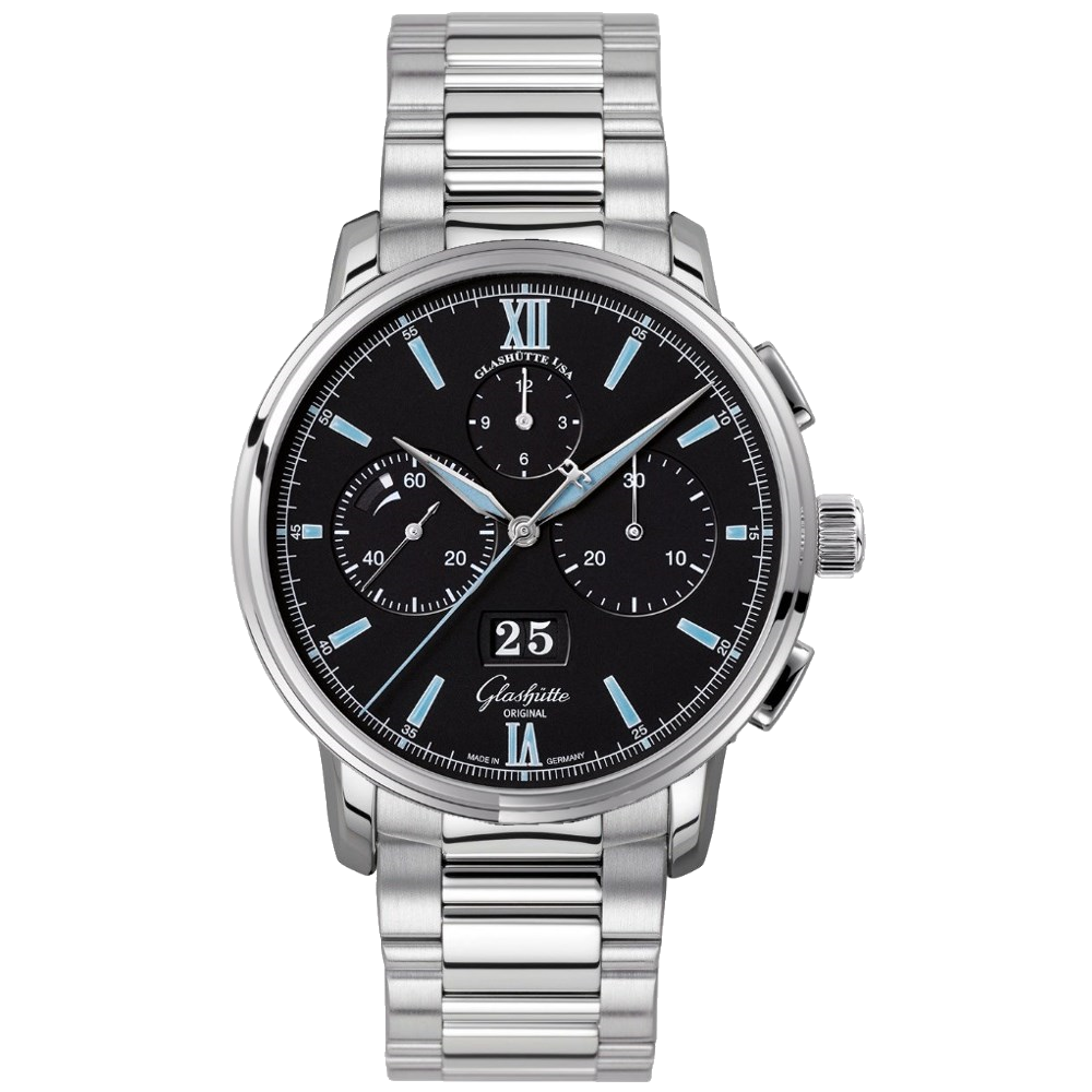 Glashütte Original Senator Chronograph Panoramadatum / 1-37-01-03-02-70