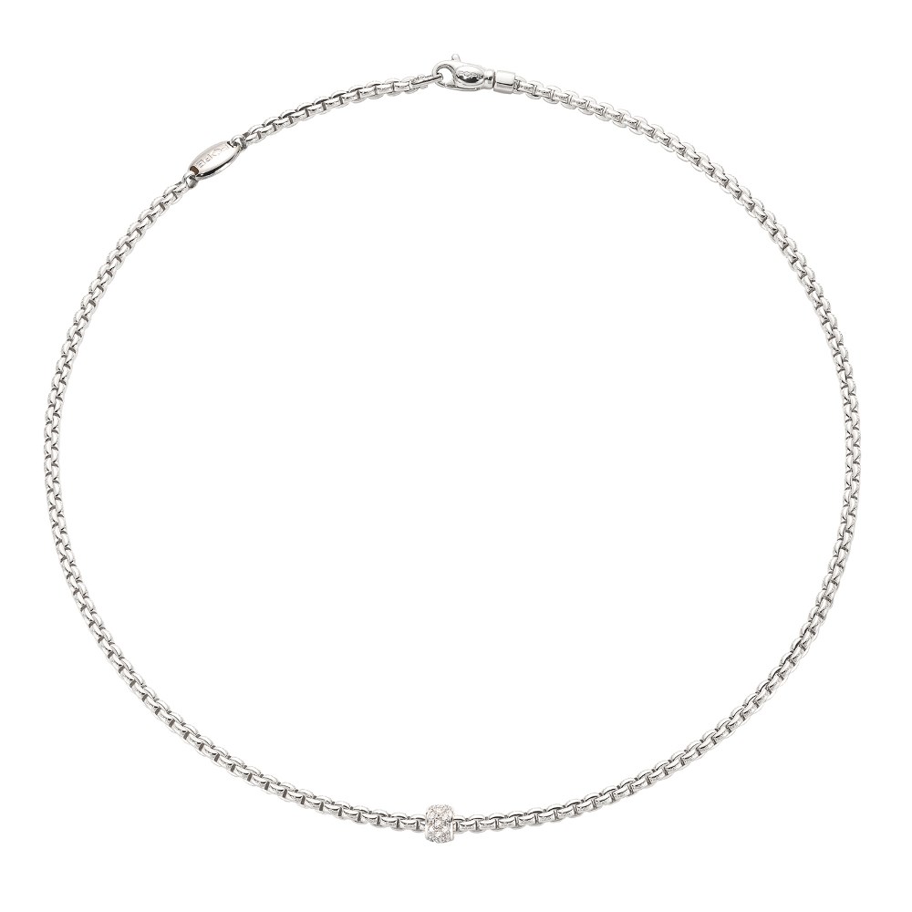 Fope Collier - EKA TINY Collection - 730C PAVE B - Weissgold 750/-