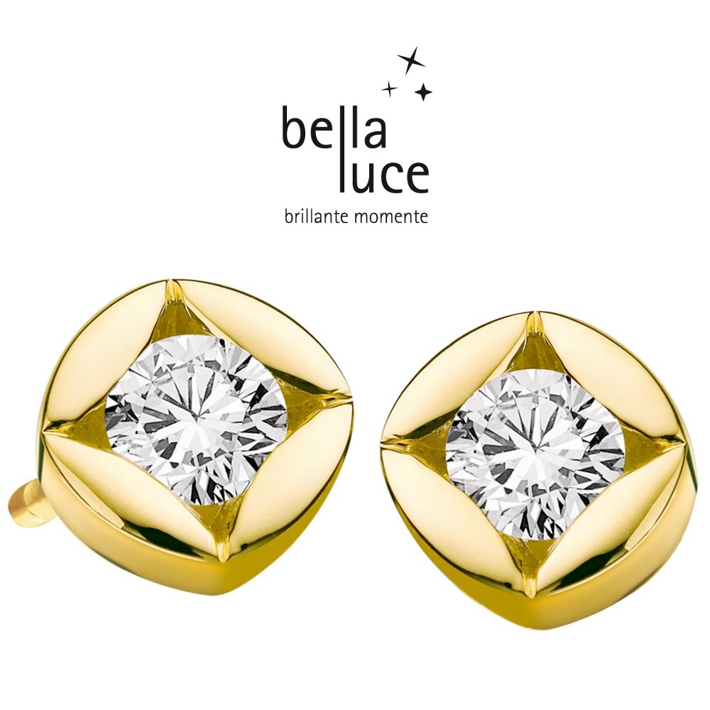 BellaLuce Solitaire Ohrstecker Gelbgold 585/- 1,00ct / EH000728
