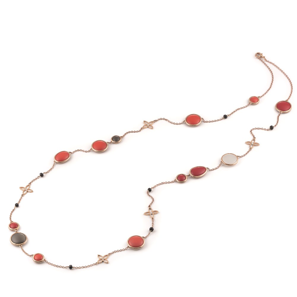 Al Coro Amici Collier - C303COR - Roségold 750/- Länge 80cm