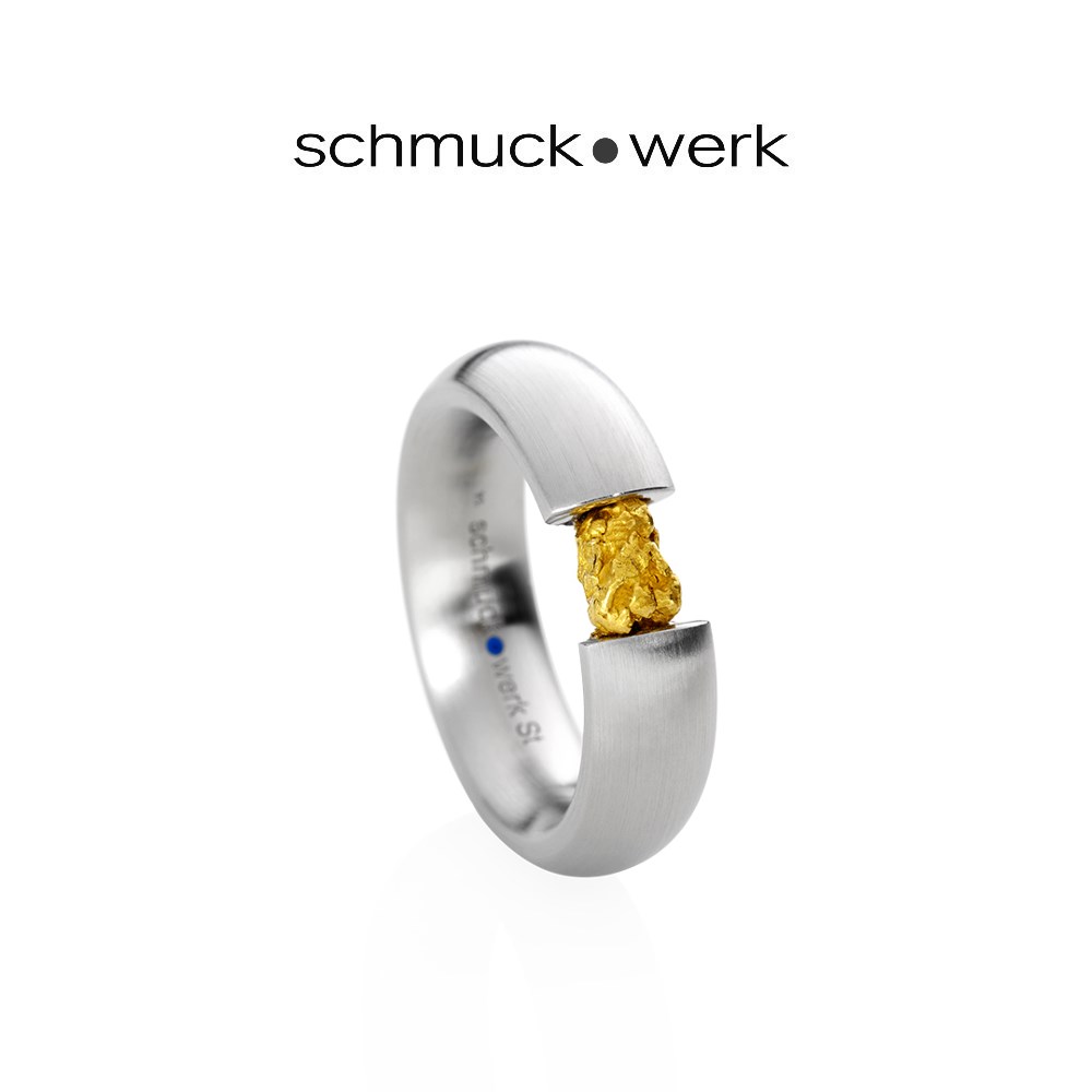 schmuck•werk Nugget Ring - NR753ST - Edelstahl