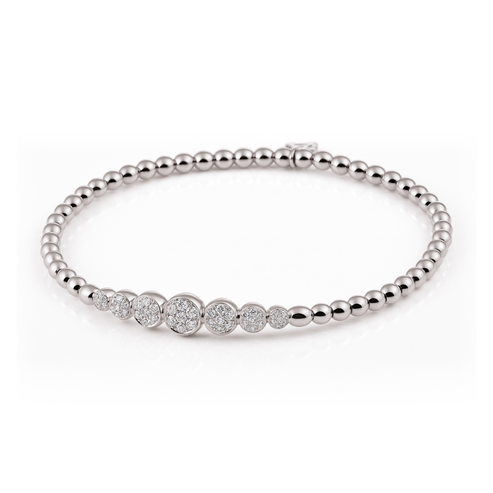 Al Coro Stretchy Armband - A744W - Weißgold 750/-