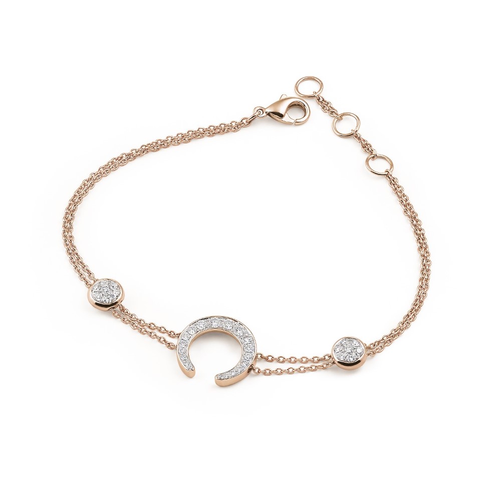 Al Coro Mezzaluna Armband - NB689WR - Roségold 750/-
