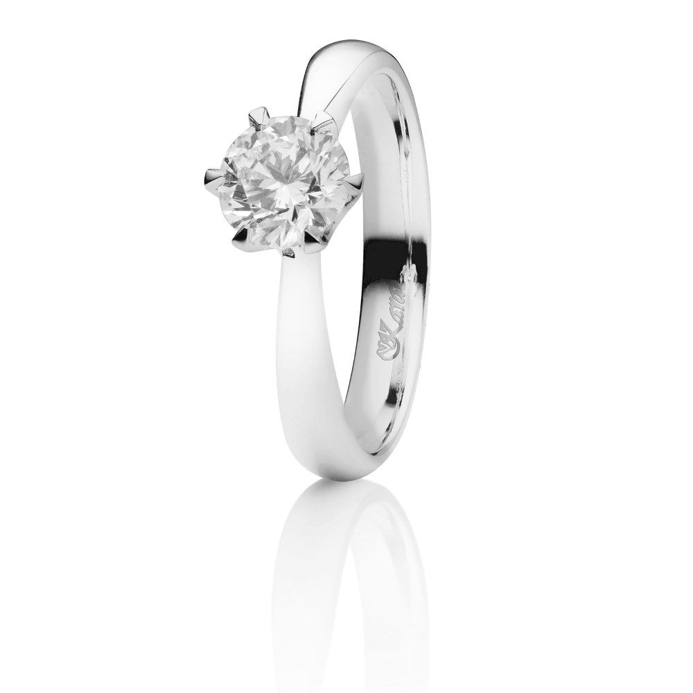 Juwelier Karat Ring Weißgold 585/- 0,50ct