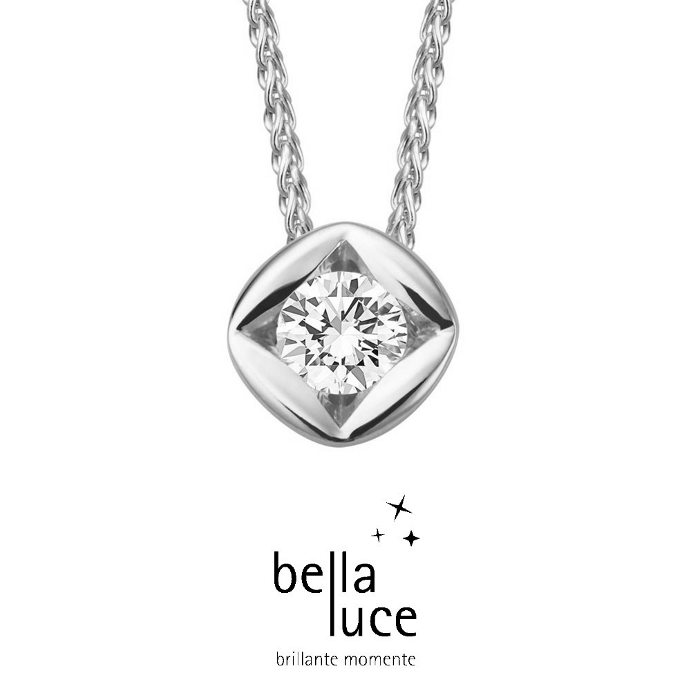 bellaluce Solitaire Collier Weißgold 585/- 0,15ct / EH000693