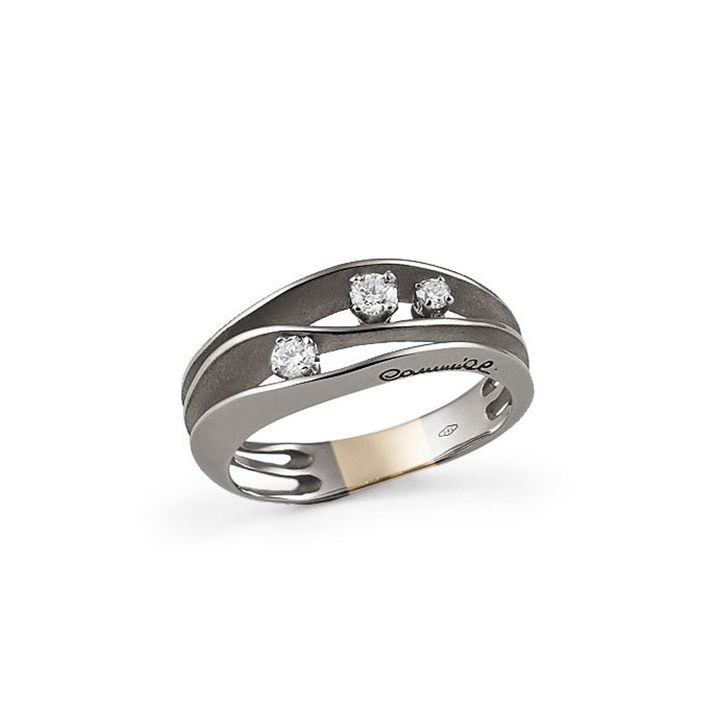 Annamaria Cammilli Essential DUNE Ring - GAN2662E - Black Lava Gold 750/-