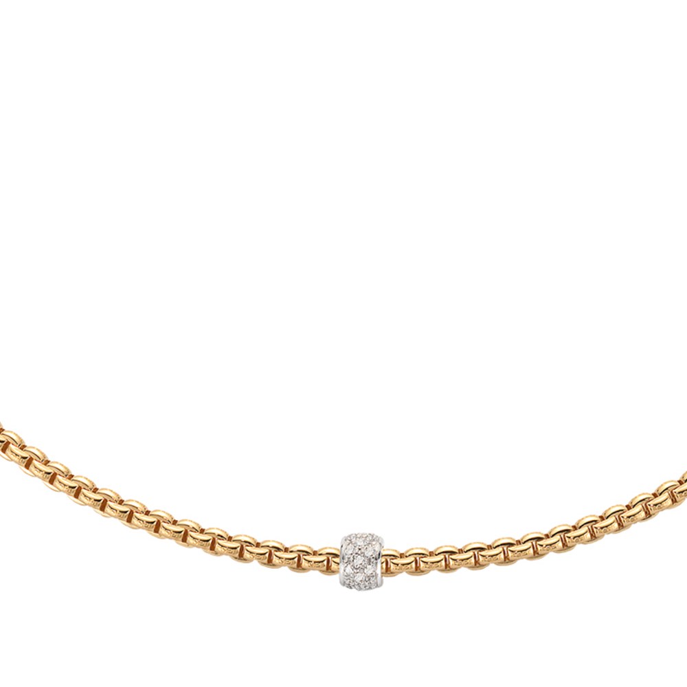 Fope Collier - EKA TINY Collection - 730C PAVE GB - Gelbgold 750/-