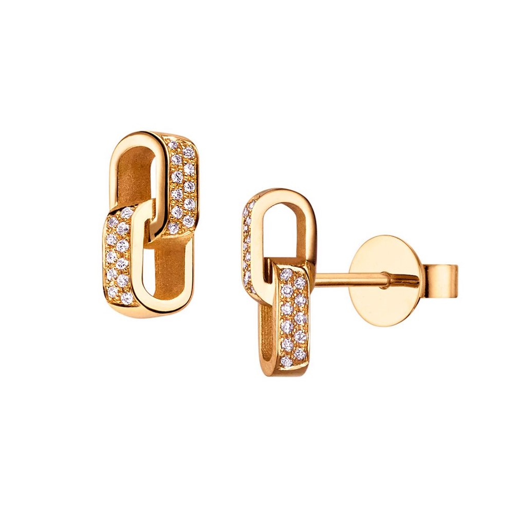 BINDER Ohrstecker - PERCEPTION P8 DUO - 401502 - Roségold 750/-