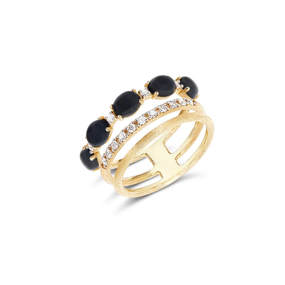 NANIS Ring DANCING MYSTERY BLACK - AS32-597