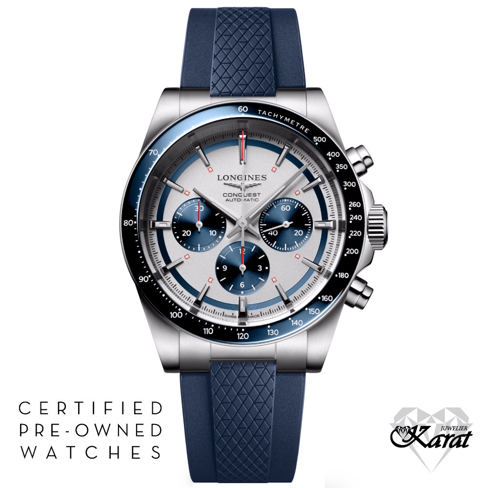 PRE-OWNED Longines Conquest Chronograph 42mm - L3.835.4.98.9