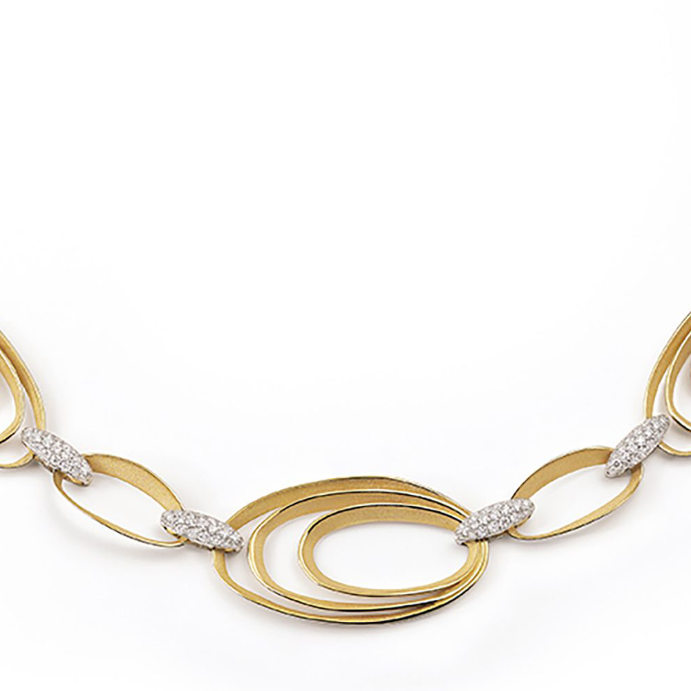 Annamaria Cammilli DUNE Halsschmuck Chic Pavé - GCO3677PAVU - Yellow Sunrise Gold 750/-