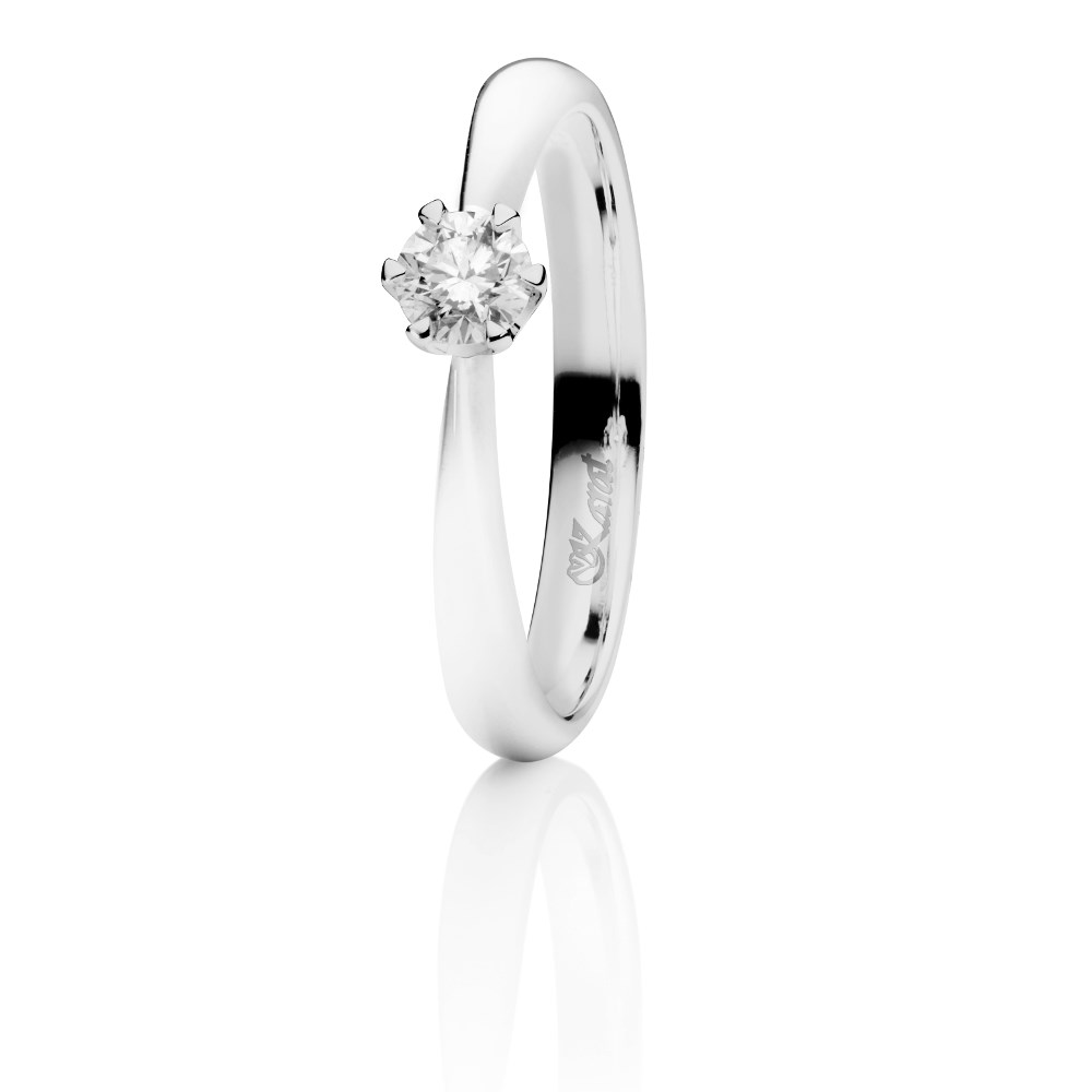 Juwelier Karat Ring Weißgold 585/- 0,20ct
