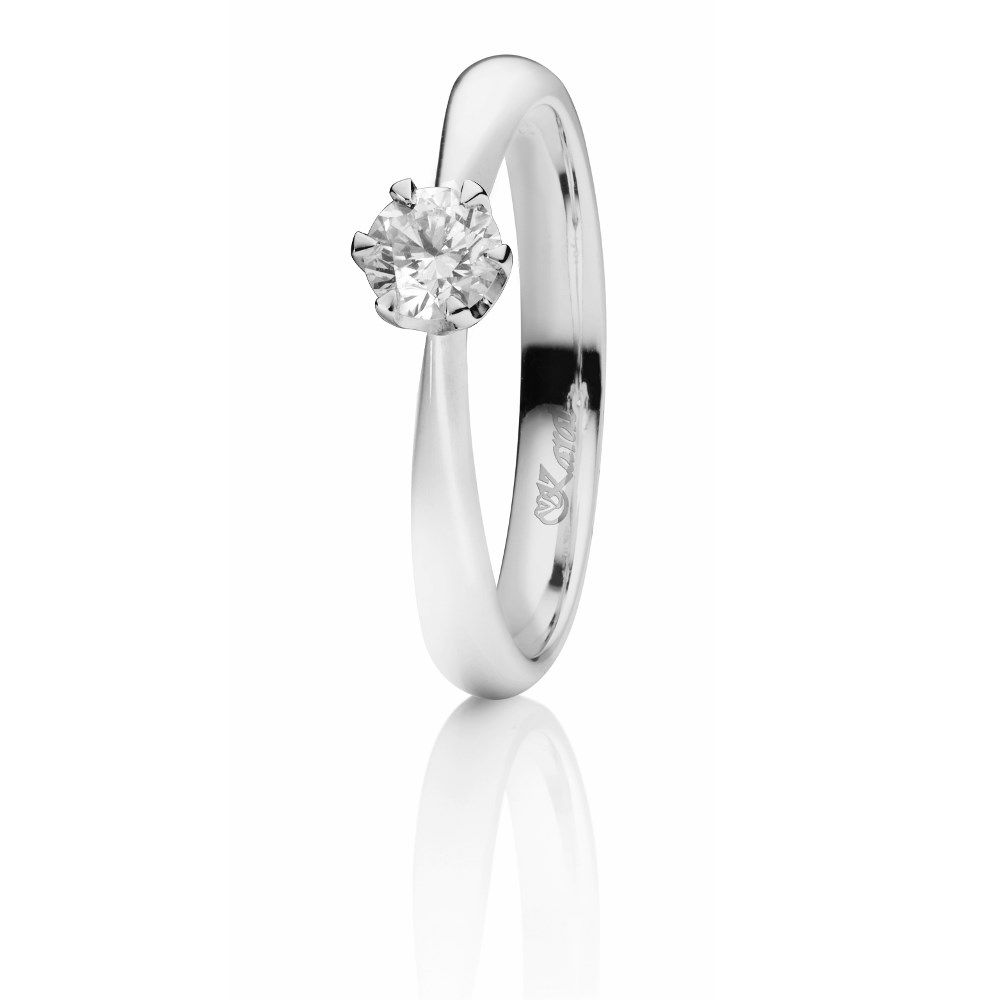 Juwelier Karat Ring Weißgold 585/- 0,30ct