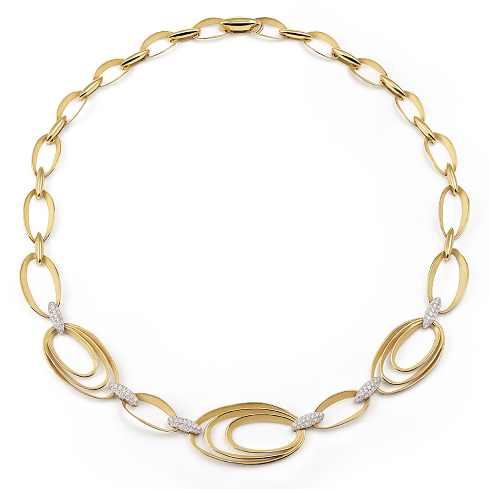 Annamaria Cammilli DUNE Halsschmuck Chic Pavé - GCO3677PAVU - Yellow Sunrise Gold 750/-
