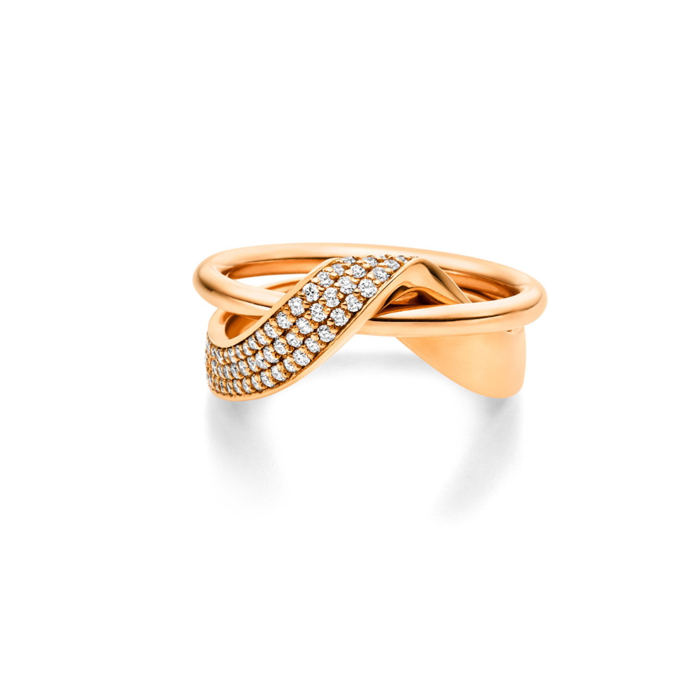 BINDER Ring - PERCEPTION Twist - 401167 - Roségold 750/-