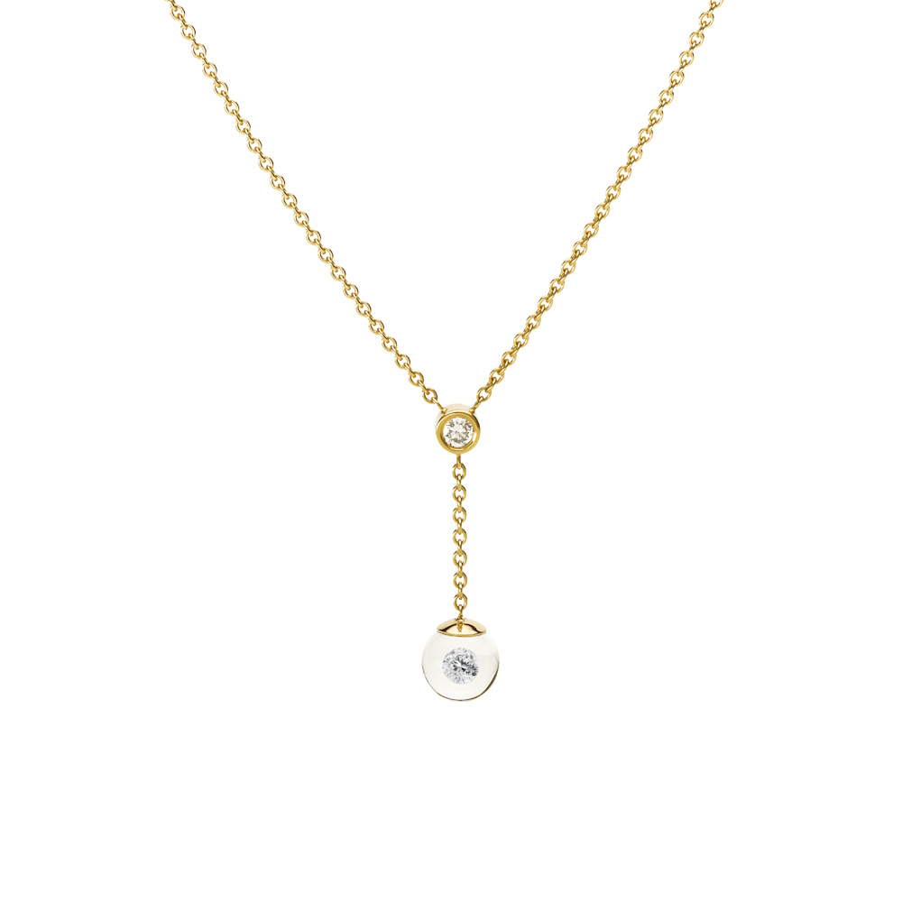 schmuck•werk Glasklar Halsschmuck - DH967GG GK - Gelbgold 750/-