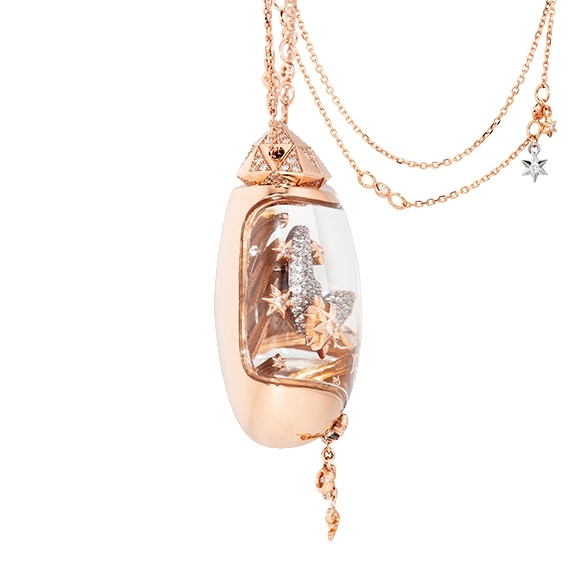 Capolavoro Collier - BILLION DREAMS Collection - Snow Globe Lucky Stars - Roségold 750/- CO900001